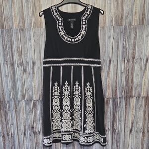 INC International Concepts Black Dress with White Detailing